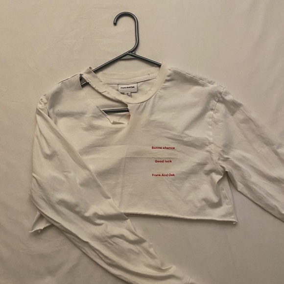 Frank and Oak Ripped Cropped Top - Picture 1 of 3